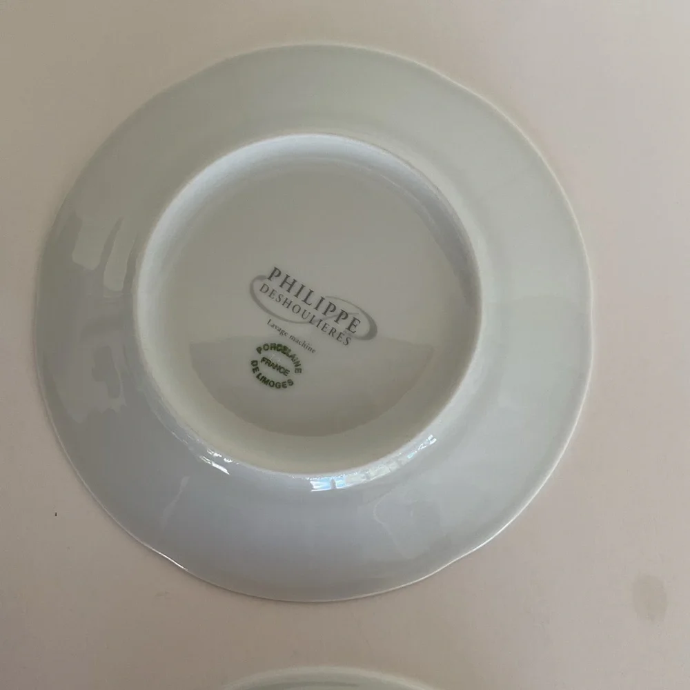 Limoges France set of Philippe Deshoulières Merchants Row Cocktail Plates NWT